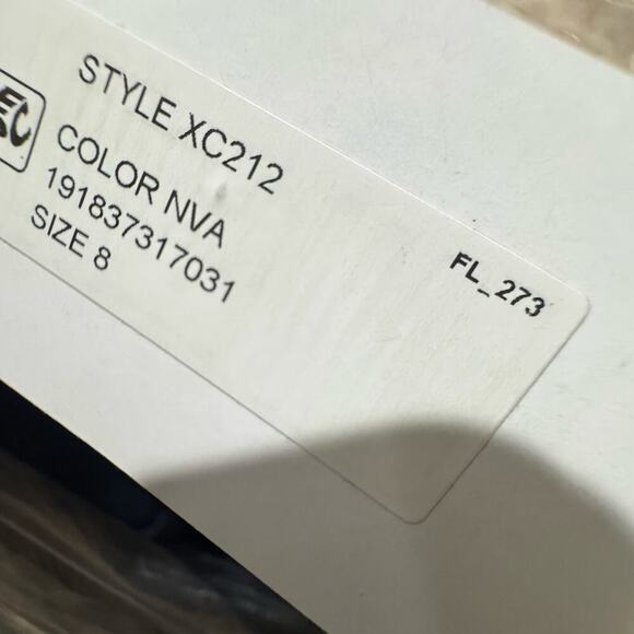 X By XSCAPE Embellished Illusion Neck Ruffle Gown Short Sleeves Navy Size 8 NWT - Picture 10 of 13